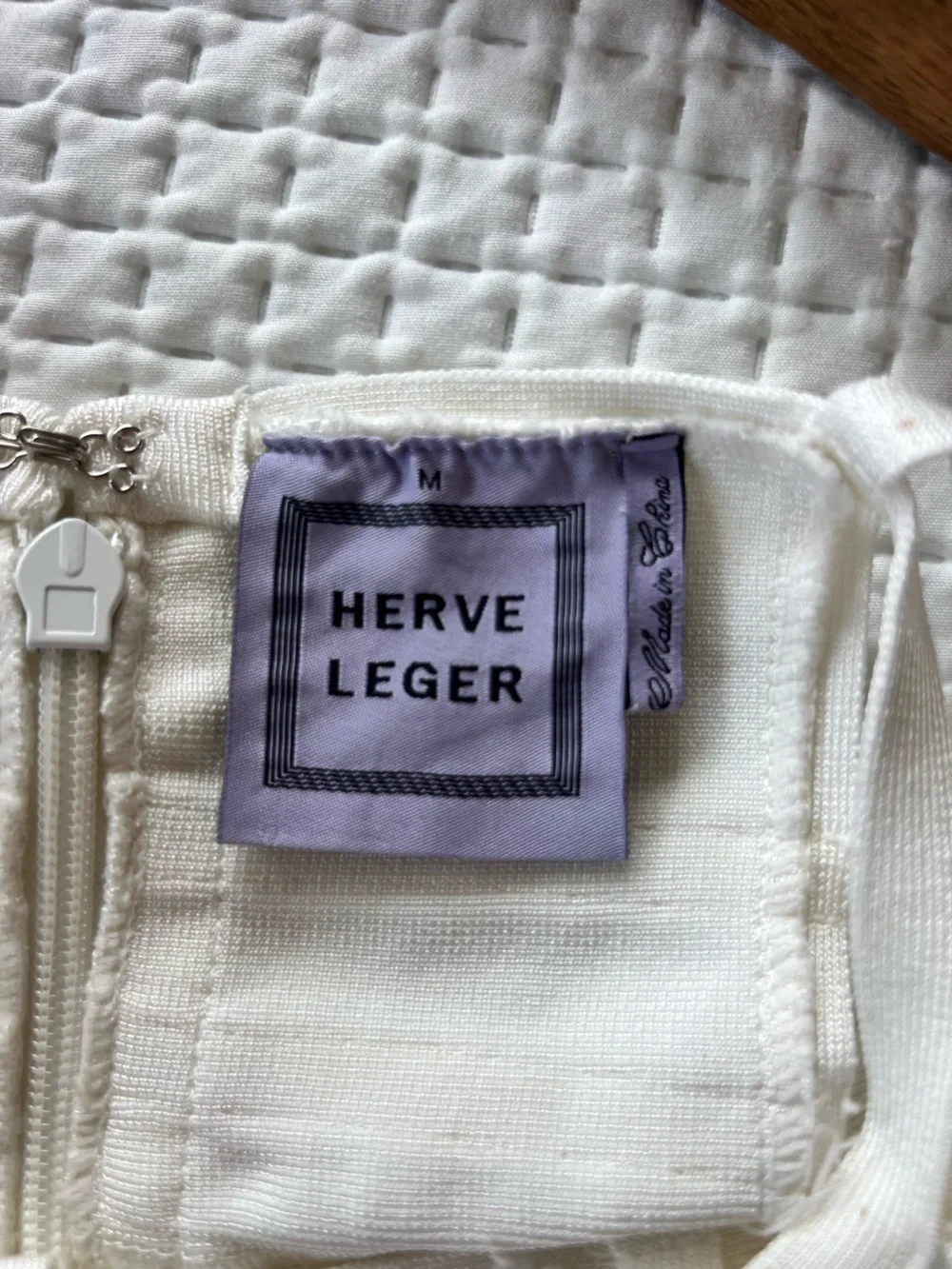 Herve Leger Gorgeous Ivory Bandage Dress with Strappy Bust - Picture 2 of 6